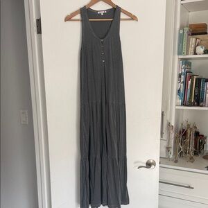 Sundry Charcoal Sleeveless Maxi Dress
